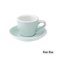 Чашка Loveramics Egg River Blue 80 мл із блюдцем