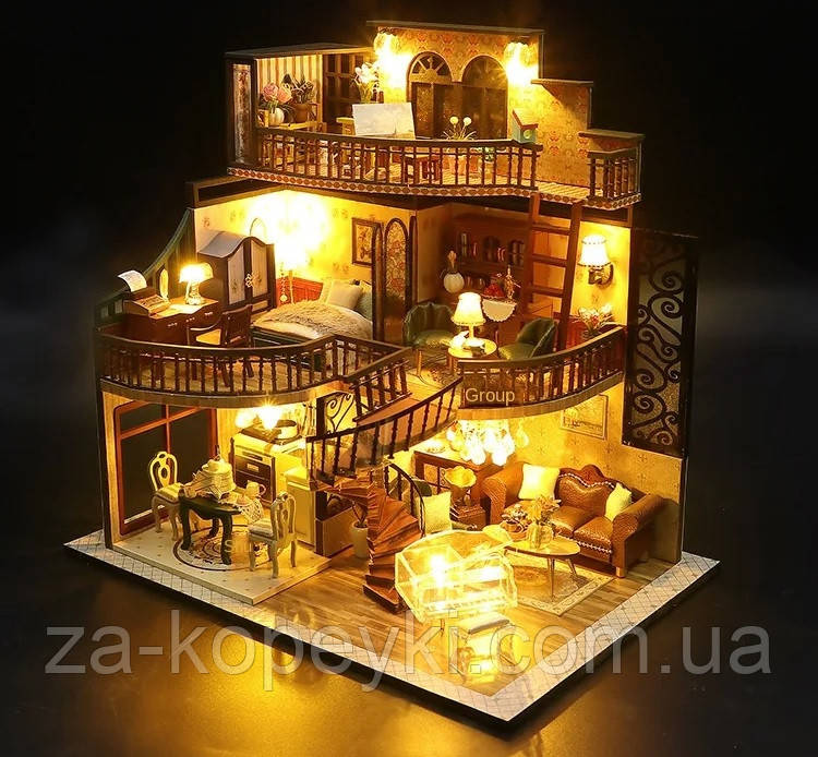 Румбокс Будинок в англійському стилі Інтер'єрний конструктор DIY House M2132, фото 1