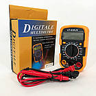 Мультиметр DT-830 LN з підсвічуванням та звуком ABaTap до 750 В Помаранчевий, тестер для вимірювання напруги
