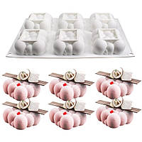 Форма силіконова для євродесертів Хмари із 6 шт. з ребрами