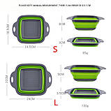 Друшляк силіконовий складаний з ручками 24,5х18,5 см, фото 3