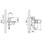 Змішувач для ванни Lidz Wawel 006 (з душовим гарнітуром) (k35) LDWAW006BLA45393 Black, фото 2