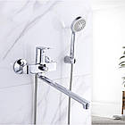 Змішувач для ванни Lidz Wieza 005 з поворотним виливом (з душовим гарнітуром) (k35) LDWIE005CRM45411 Chrome, фото 8