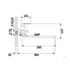 Змішувач для ванни Lidz Latwa 005 з поворотним виливом (з душовим гарнітуром) (k35) LDLAT005CRM45415 Chrome, фото 2