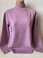 Гольф свитер женский стильный  воротник стойка размер 52-56 Сиреневый