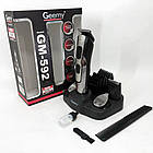 Машинка для стрижки 10в1 GEMEI GM-592, тример для бороди, триммер бездротової. Колір: чорний