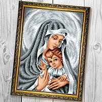 Мадонна с младенцем (серебро) Схема для вышивки бисером Biser-Art B601ба