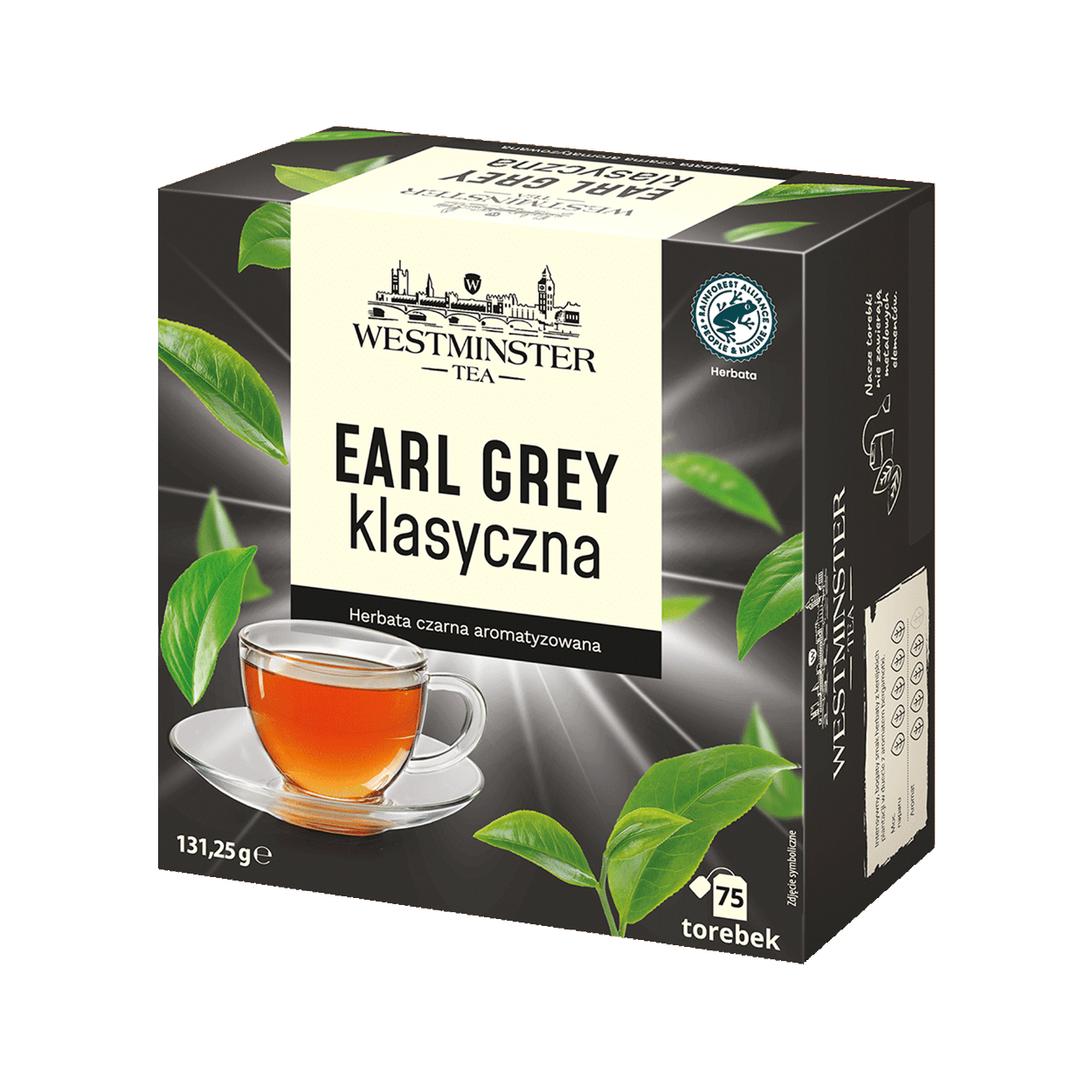 Чай у пакетиках з бергамотом Westminster Earl Grey 75 шт., Німеччина, фото 1