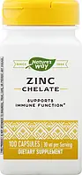 Хелат цинка, Zinc Chelate, Nature's Way, 100 капсул