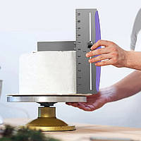 Шпатель кондитерський для вирівнювання торта багаторівневий регульований