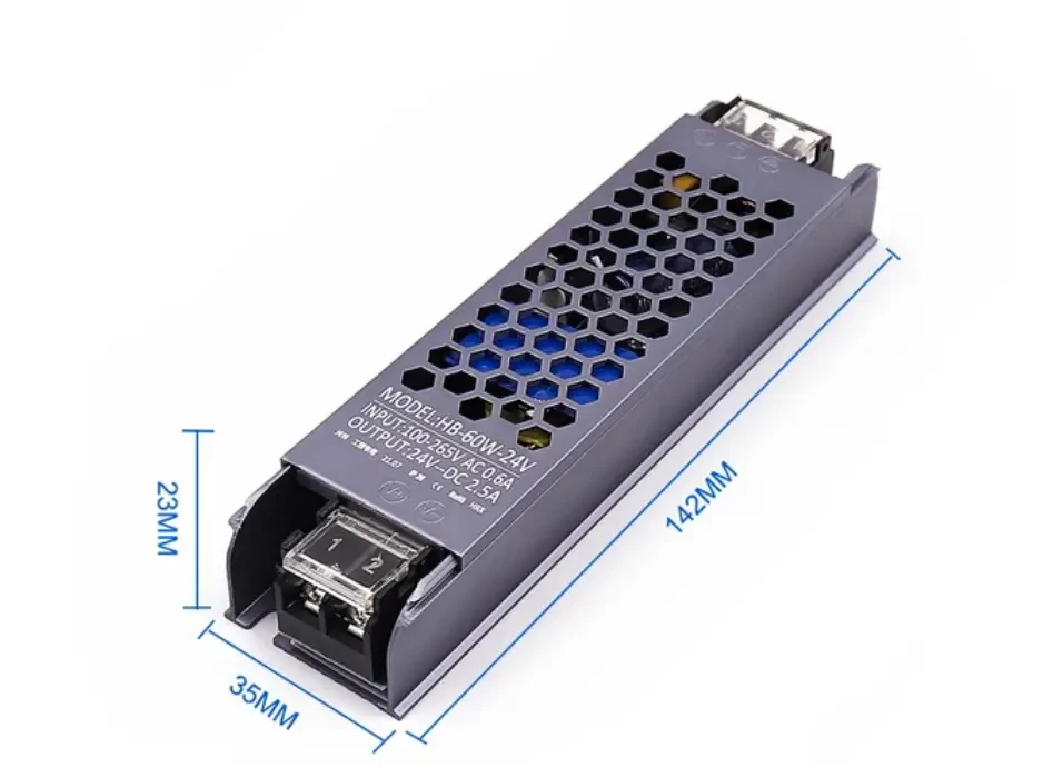 Драйвер LED 24 В 60 Вт для світлодіодної стрічки, блок живлення HB-60W-24V, фото 1