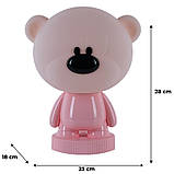 Світильник-нічник LED з акумулятором Bear Kite K24-490-2-2, рожевий, фото 2