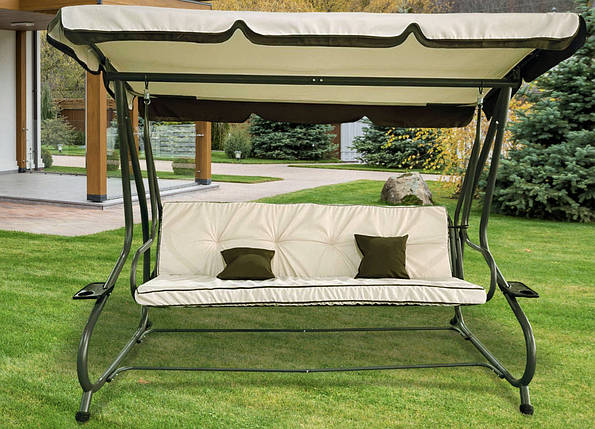 Садова розкладна 4-місна гойдалка Avko Relax Plus Beige ARSC18733, фото 1
