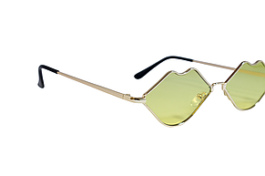 Сонцезахисні жіночі окуляри 0275-4 жовті, фото 2