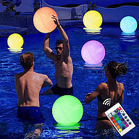 Large Floating and Inflatable LED Glow in The Dark Beach Ball Toy with Color Changing Lights | Great for