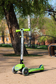 Самокат триколісний Best Scooter Maxi Максі складний, Зелений 46987