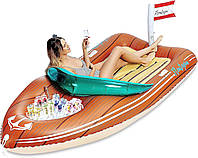 JOYIN Giant Boat Pool Float with Cooler - Inflatable Boat Funny Pool Floats Raft with Reinforced Cooler,