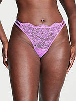 Женские трусики Victoria's Secret Double Shine Strap Lace Brazilian XS сиреневые