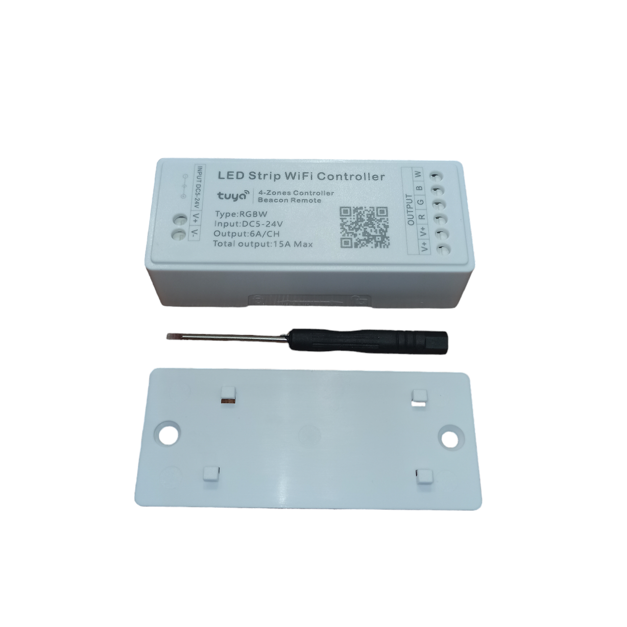 Контролер WI-FI RGBW для світлодіодної стрічки 30А 5-24V #167 Tuya