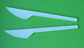 Ножі пластикові білі 200шт/уп