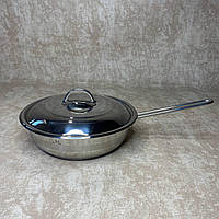 Сковорода 22*6см стальная с крышкой (крышка сталь, ручка сталь), OMS Collection, арт.2004