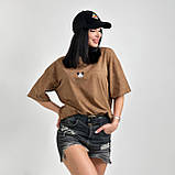 Жіноча футболка принт Міккі Маус, тай-дай, вільного крою, кулірка Туреччина, повсякденна | Норма та батал, фото 4