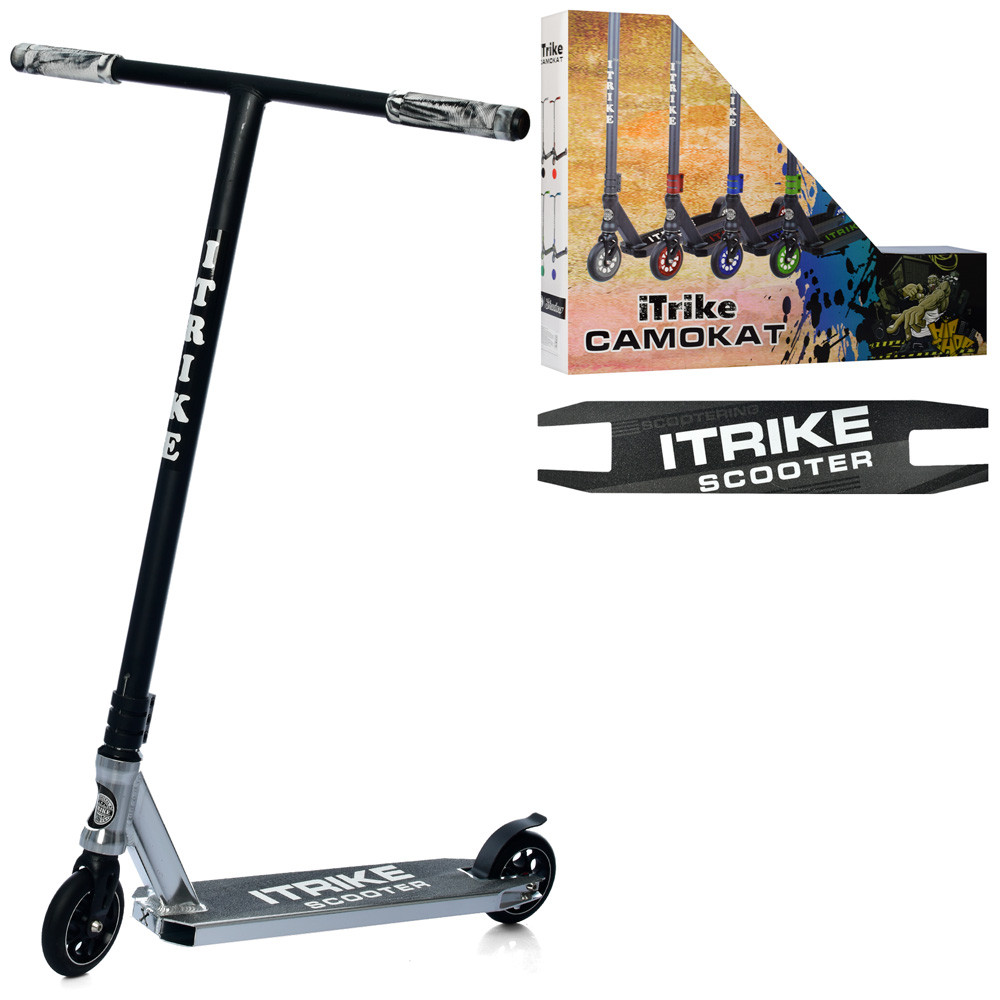Трюковий самокат iTrike SR 2-068-6-B для екстремального катання, система HIC, неохром, 2 кольори, фото 1