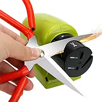 Точилка для ножей и ножниц, Knife Sharpener, от батареек / Автоматическое точило для ножей