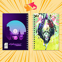 Блокнот на пружині в клітинку 48 арк. Cyberpunk Edgerunners / Кіберпанк Ті, що біжать по краю