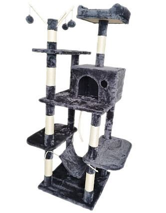 Кігтеточка, будиночок, дряпка для кішок Avko CatTree 1062 Grey, фото 1