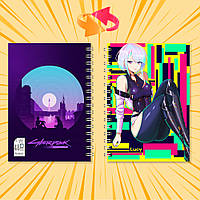 Блокнот на пружині в клітинку 48 арк. Cyberpunk Edgerunners / Кіберпанк Ті, що біжать по краю 020