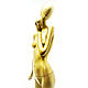 Манекен жіночий ексклюзивний для одягу вітринний (виставковий) золотий, фото 3