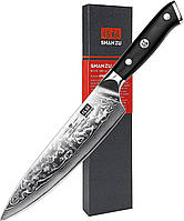 SHAN ZU Chef Knife 8 Inch Japanese Steel Damascus Kitchen Knife, Professional Kitchen Knives Sharp High Carbon