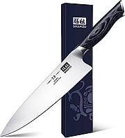 SHAN ZU 8 inch Japanese Chef Knife, Chefs Knife Kitchen Knives, Japanese Super Steel Sharp Chef's Knives with