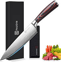 PAUDIN Chef Knife, 8 Inch High Carbon Stainless Steel Sharp Kitchen Knife with Ergonomic Handle, Gift Box for