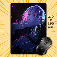 Килимок для мишки А4 - 210x290 мм Cyberpunk Edgerunners / Кіберпанк Ті, що біжать по краю 006