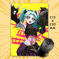 Килимок для мишки А4 - 210x290 мм Cyberpunk Edgerunners / Кіберпанк Ті, що біжать по краю 008