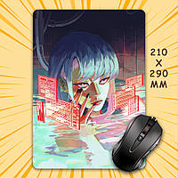 Килимок для мишки А4 - 210x290 мм Cyberpunk Edgerunners / Кіберпанк Ті, що біжать по краю 009