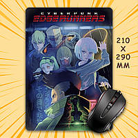 Килимок для мишки А4 - 210x290 мм Cyberpunk Edgerunners / Кіберпанк Ті, що біжать по краю 010