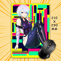 Килимок для мишки А4 - 210x290 мм Cyberpunk Edgerunners / Кіберпанк Ті, що біжать по краю 020