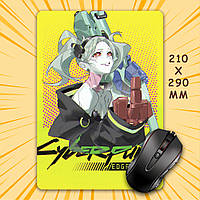 Килимок для мишки А4 - 210x290 мм Cyberpunk Edgerunners / Кіберпанк Ті, що біжать по краю 021