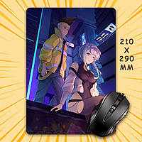 Килимок для мишки А4 - 210x290 мм Cyberpunk Edgerunners / Кіберпанк Ті, що біжать по краю 023