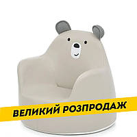 Крісло пуф дитячий меморіформ Bambi M 5721 Bear Сірий ведмежа