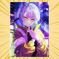 Плакат А4 Аніме Cyberpunk Edgerunners / Кіберпанк Ті, що біжать по краю 003