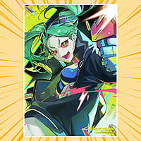 Плакат А4 Аніме Cyberpunk Edgerunners / Кіберпанк Ті, що біжать по краю 011