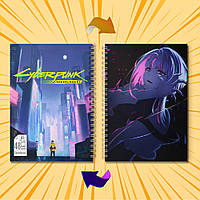Скетчбук А5 48 арк. 150 гр.м² Cyberpunk Edgerunners / Кіберпанк Ті, що біжать по краю 006