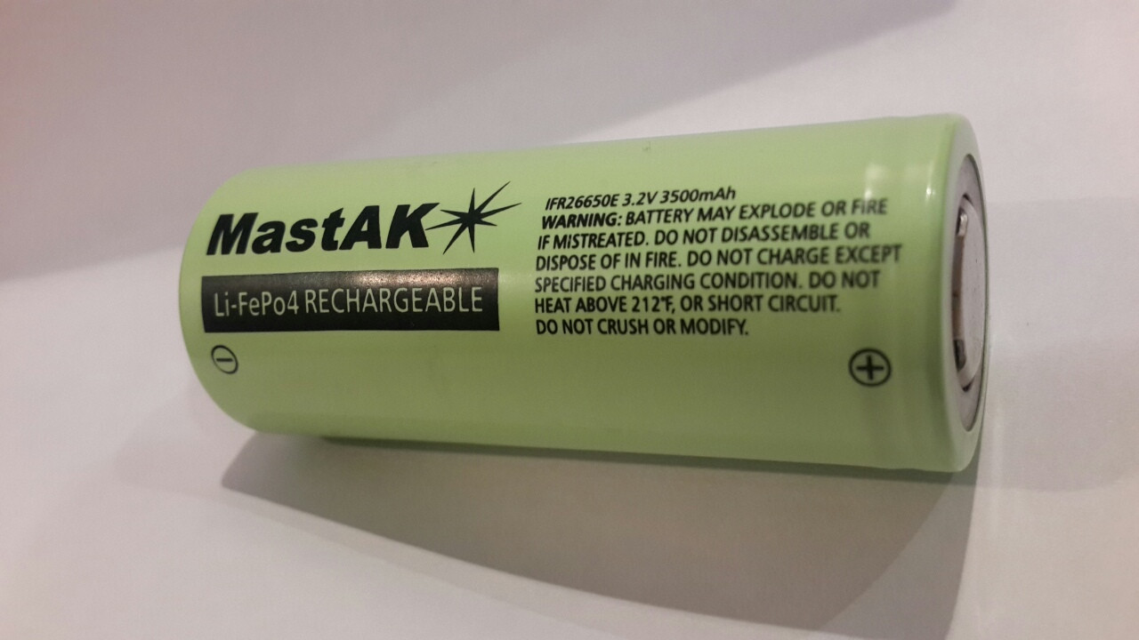 Акумулятор Mastak IFR26650E 3,2 V 3500mAh (Life PO4)