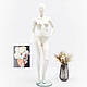 Манекен жіночий білий матовий дизайнерський для магазину одягу, фото 3