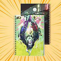 Зошит А5 48 арк. на пружині у клітинку 60 гр.м²  Cyberpunk Edgerunners / Кіберпанк Ті, що біжать по краю