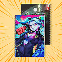 Зошит А5 48 арк. на пружині у клітинку 60 гр.м²  Cyberpunk Edgerunners / Кіберпанк Ті, що біжать по краю 005